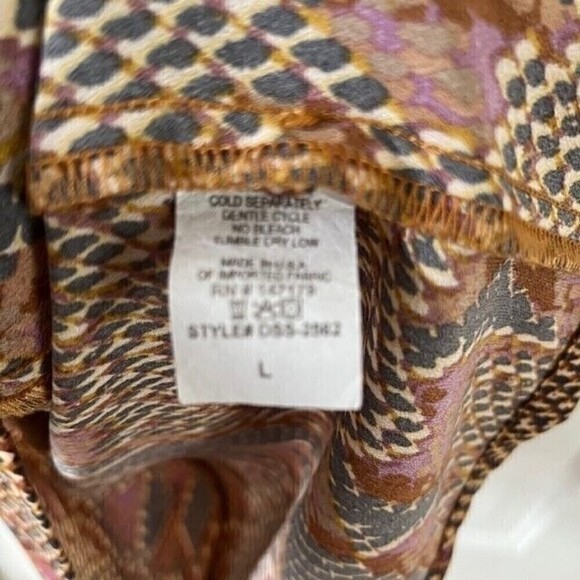 Veronica M Snakeskin Flutter Sleeve Dress Size Large - Picture 9 of 9